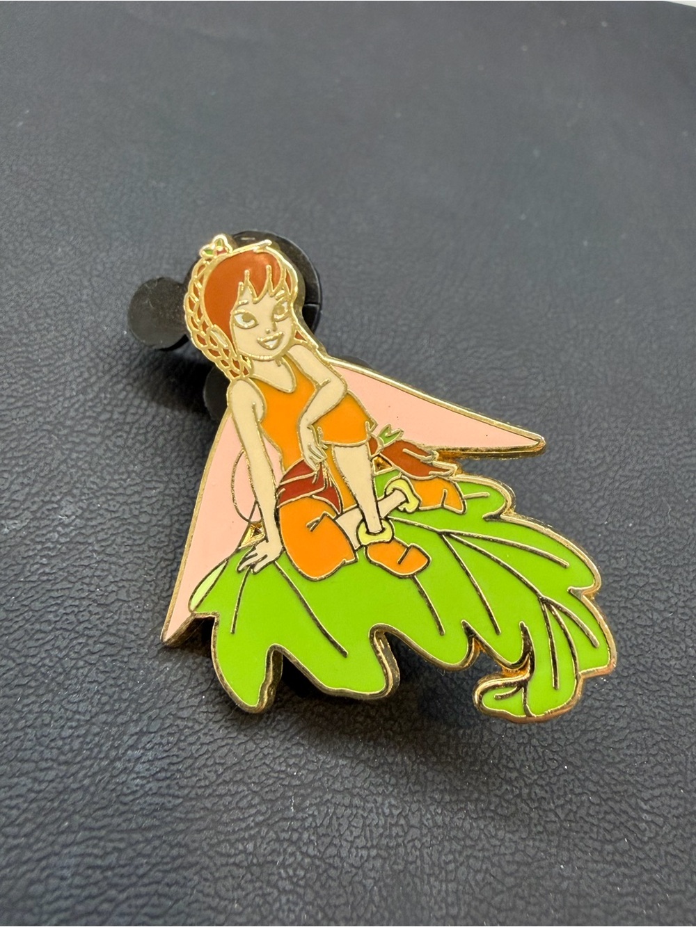 Disney Enamel Fairy Brooch - Orange, Pink & Green